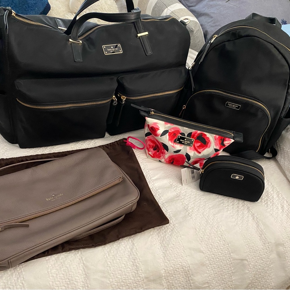 Kate Spade duffle, pouch, backpack and crossbody set